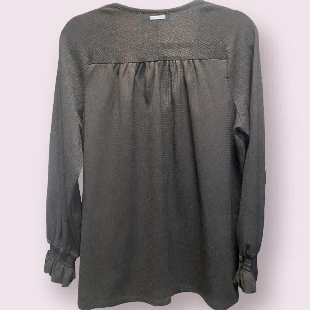 Michael Kors Long Sleeve Gauzy Peasant Blouse‎